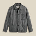 Labura Jacket in Grey Herringbone Wool
