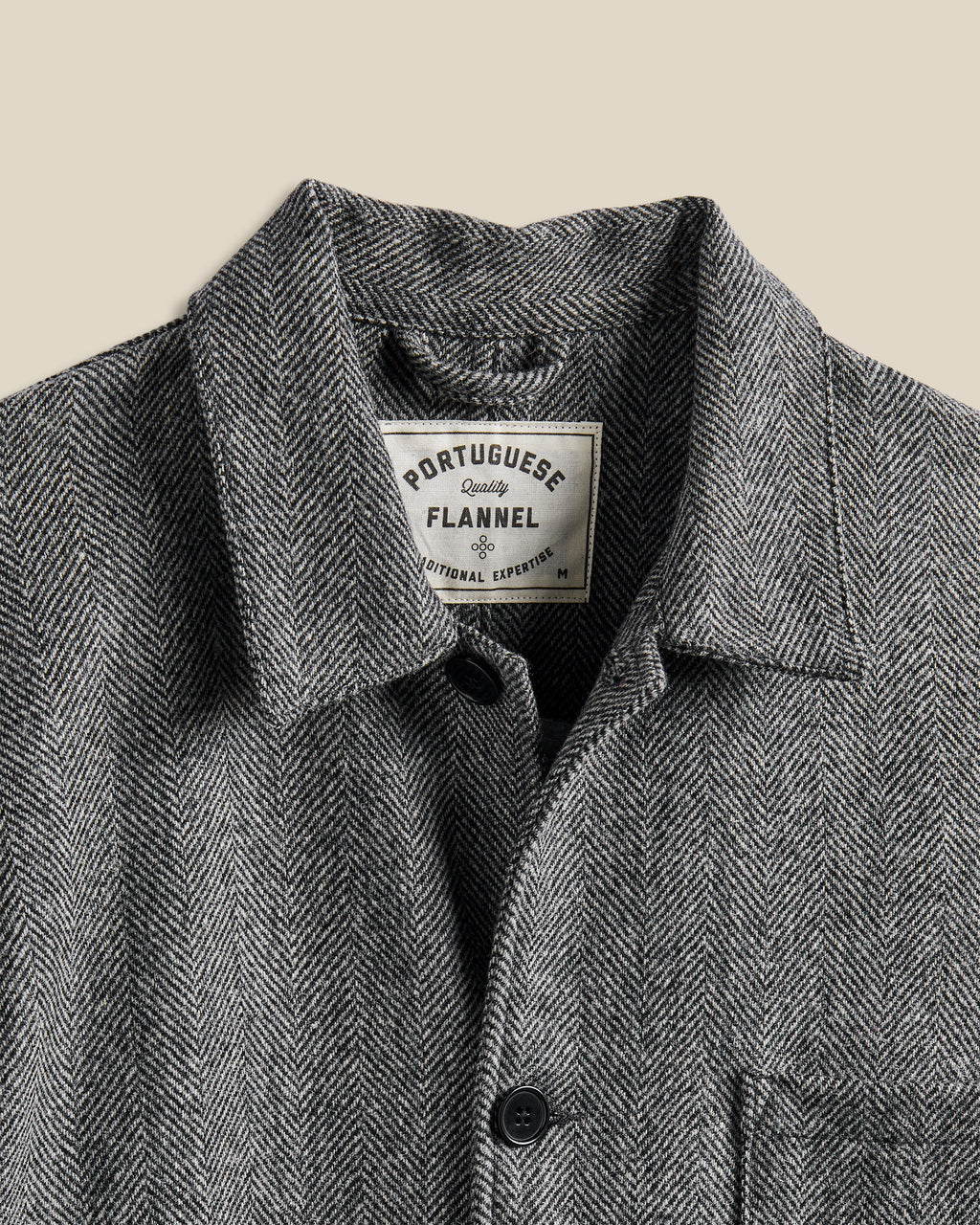 Labura Jacket in Grey Herringbone Wool