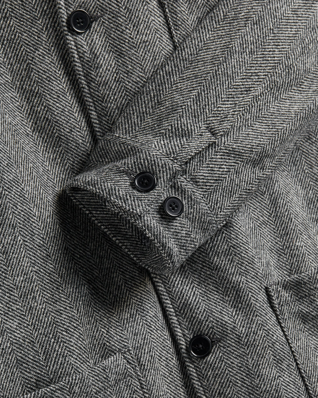 Labura Jacket in Grey Herringbone Wool