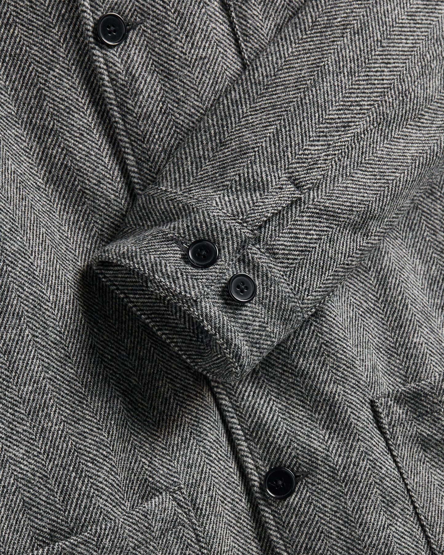 Labura Jacket in Grey Herringbone Wool