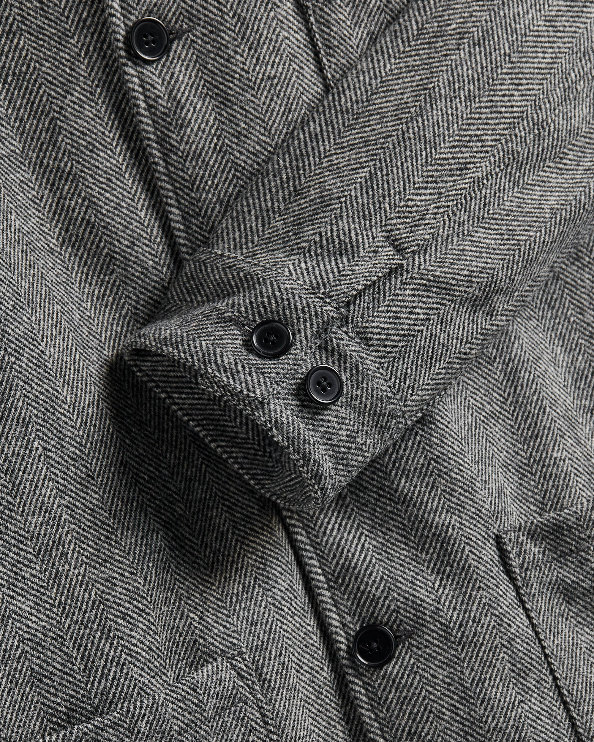 Labura Jacket in Grey Herringbone Wool