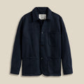 Labura Jacket in Navy Herringbone Wool