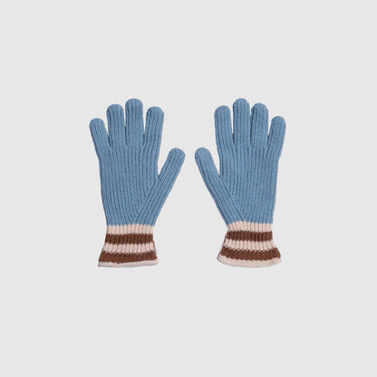 Love My Ribbed Gloves in Soft Blue