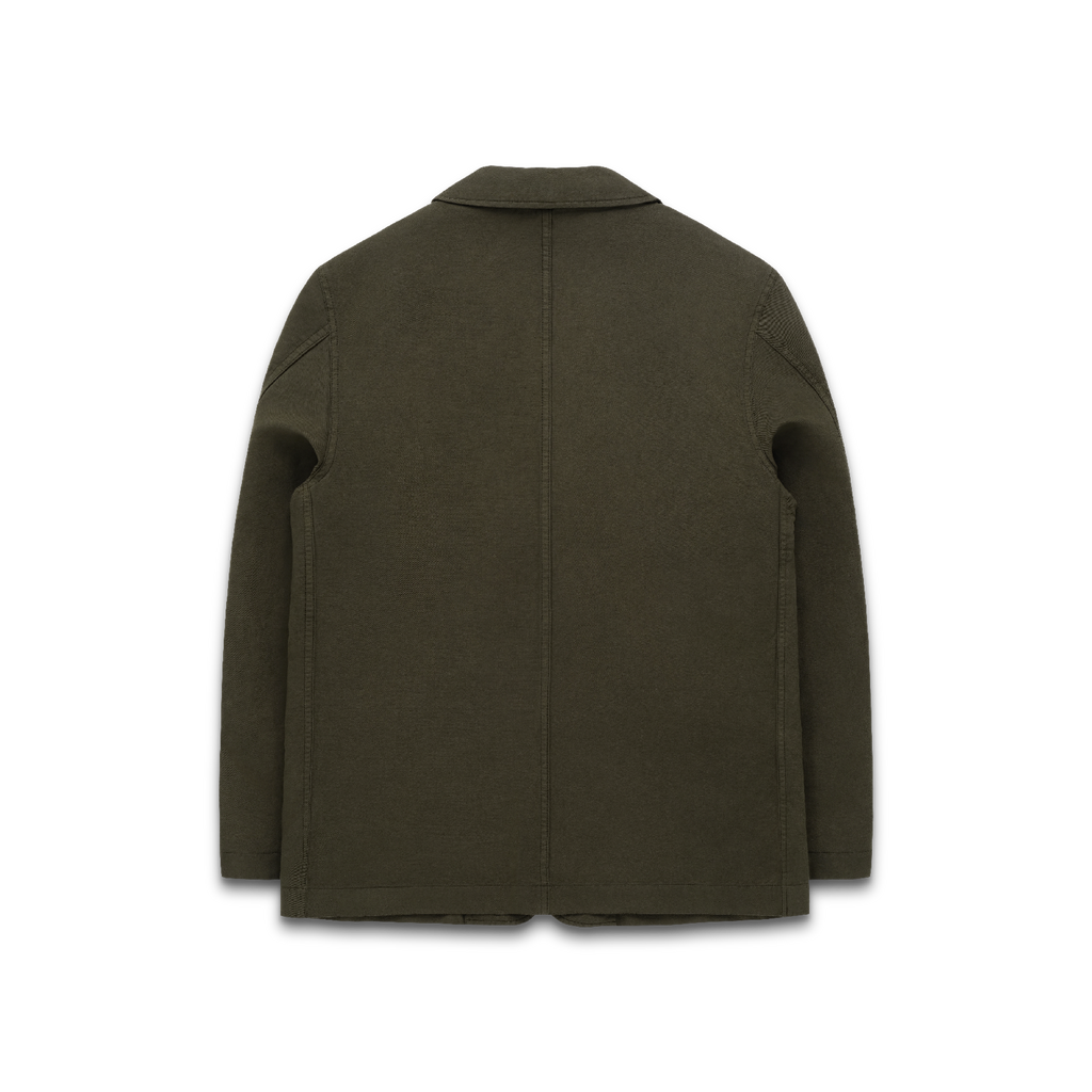Lane Suit Jacket in Tuscan Olive Cotton & Linen Twill