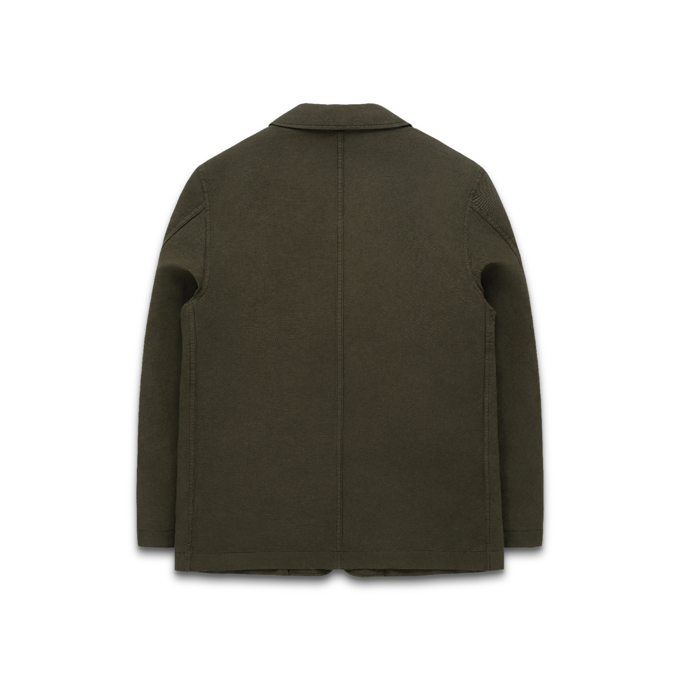 Lane Suit Jacket in Tuscan Olive Cotton & Linen Twill