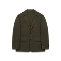 Lane Suit Jacket in Tuscan Olive Cotton & Linen Twill