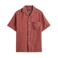 Linen Camp Collar in Bordeaux
