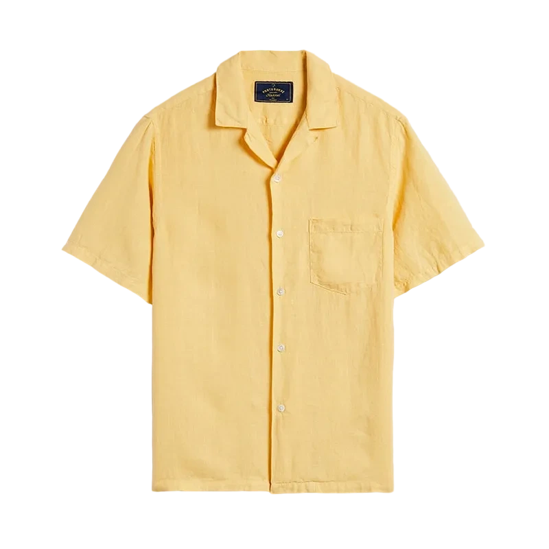 Linen Camp Collar in Yellow