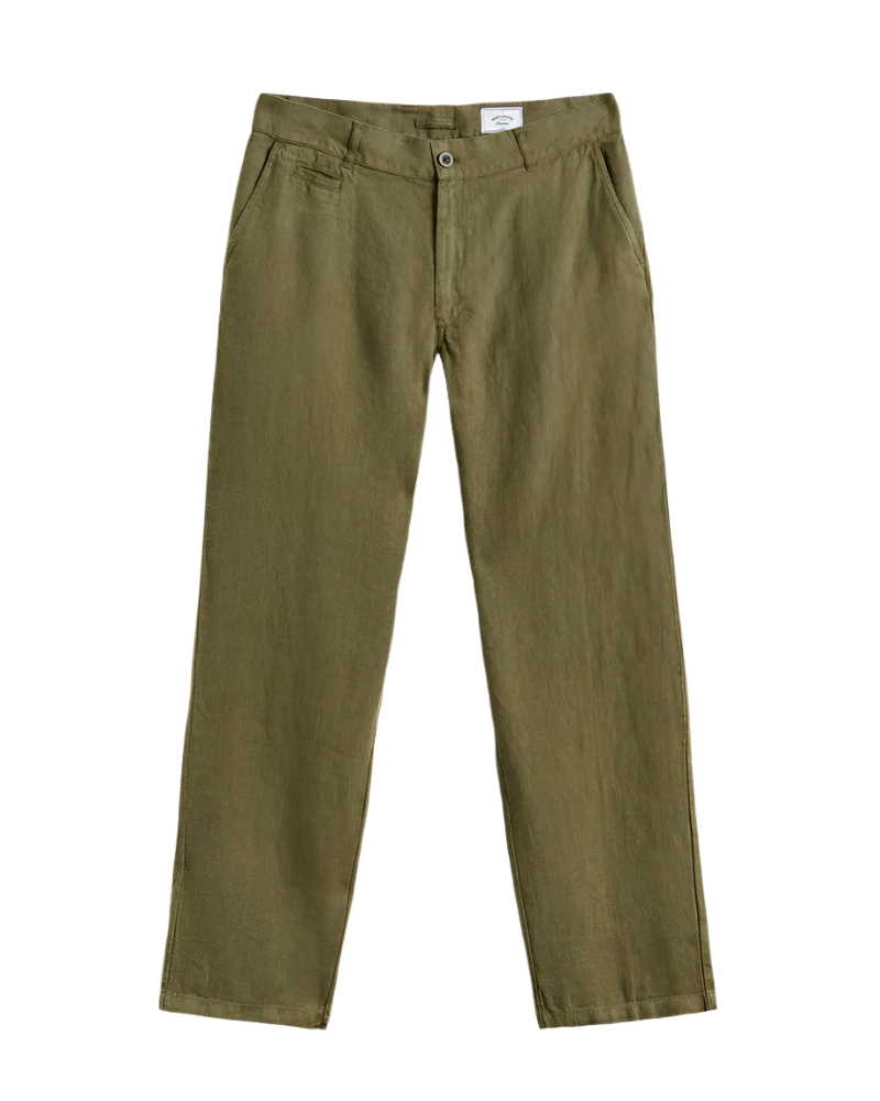 Linen Trousers in Olive