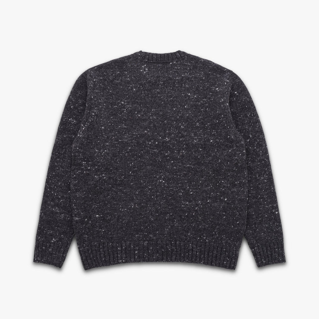 Moor Alpaca & Merino Tweed Sweater in Iron