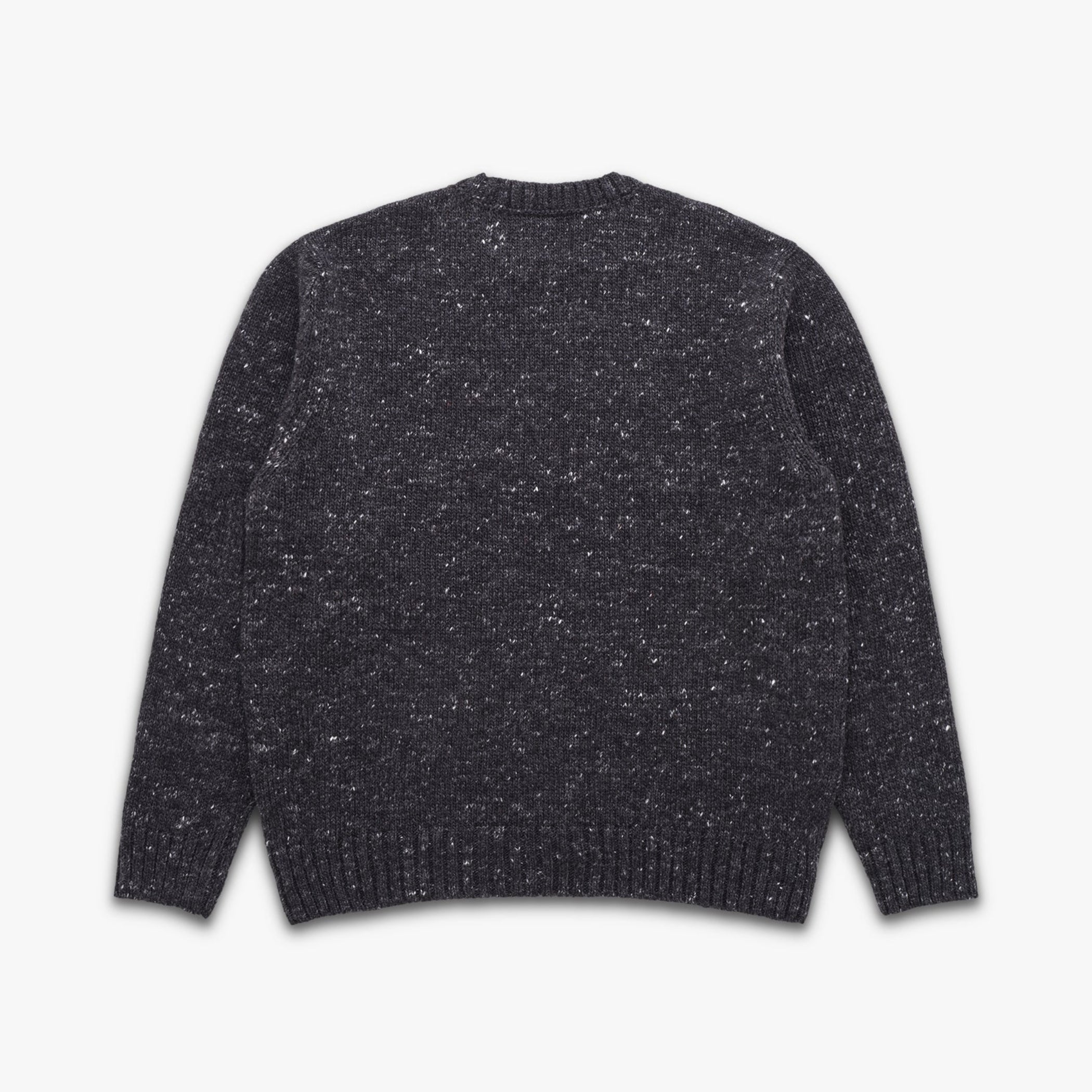 Moor Alpaca & Merino Tweed Sweater in Iron