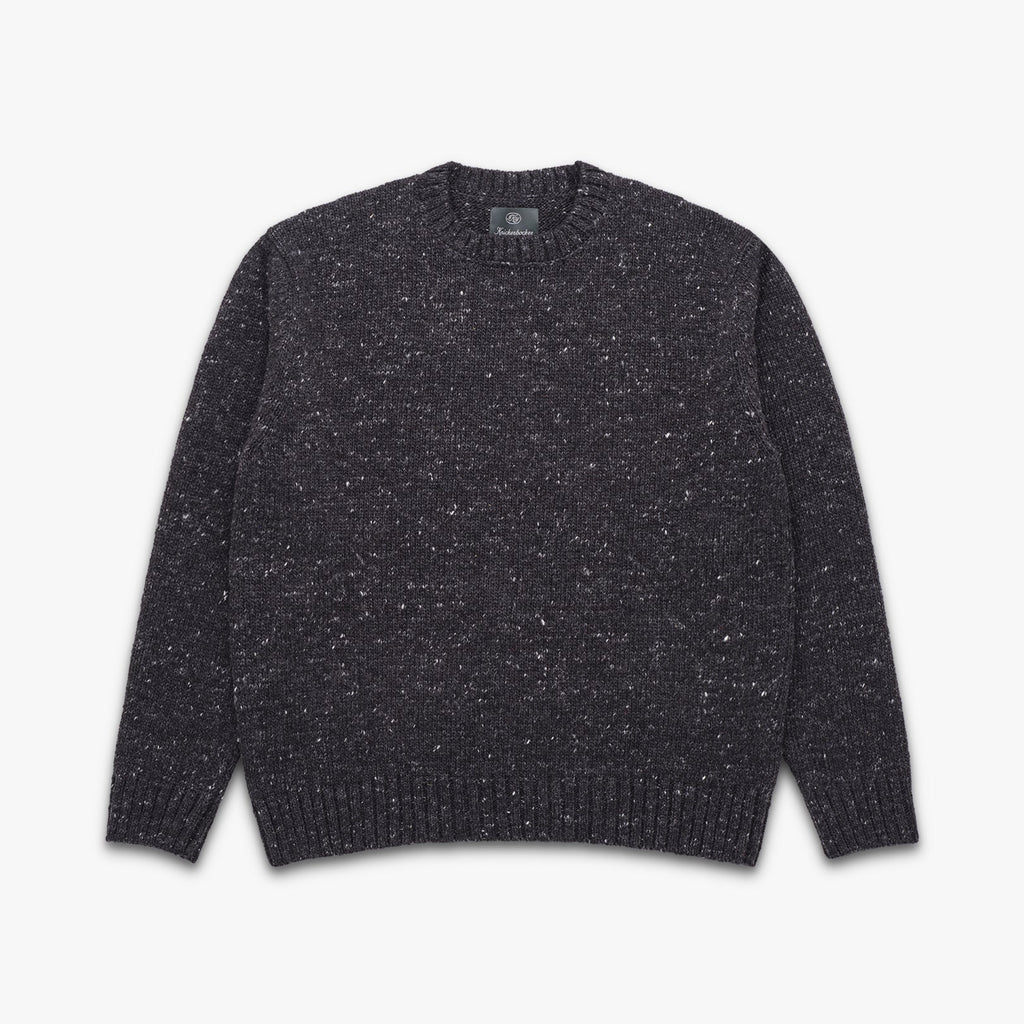 Moor Alpaca & Merino Tweed Sweater in Iron