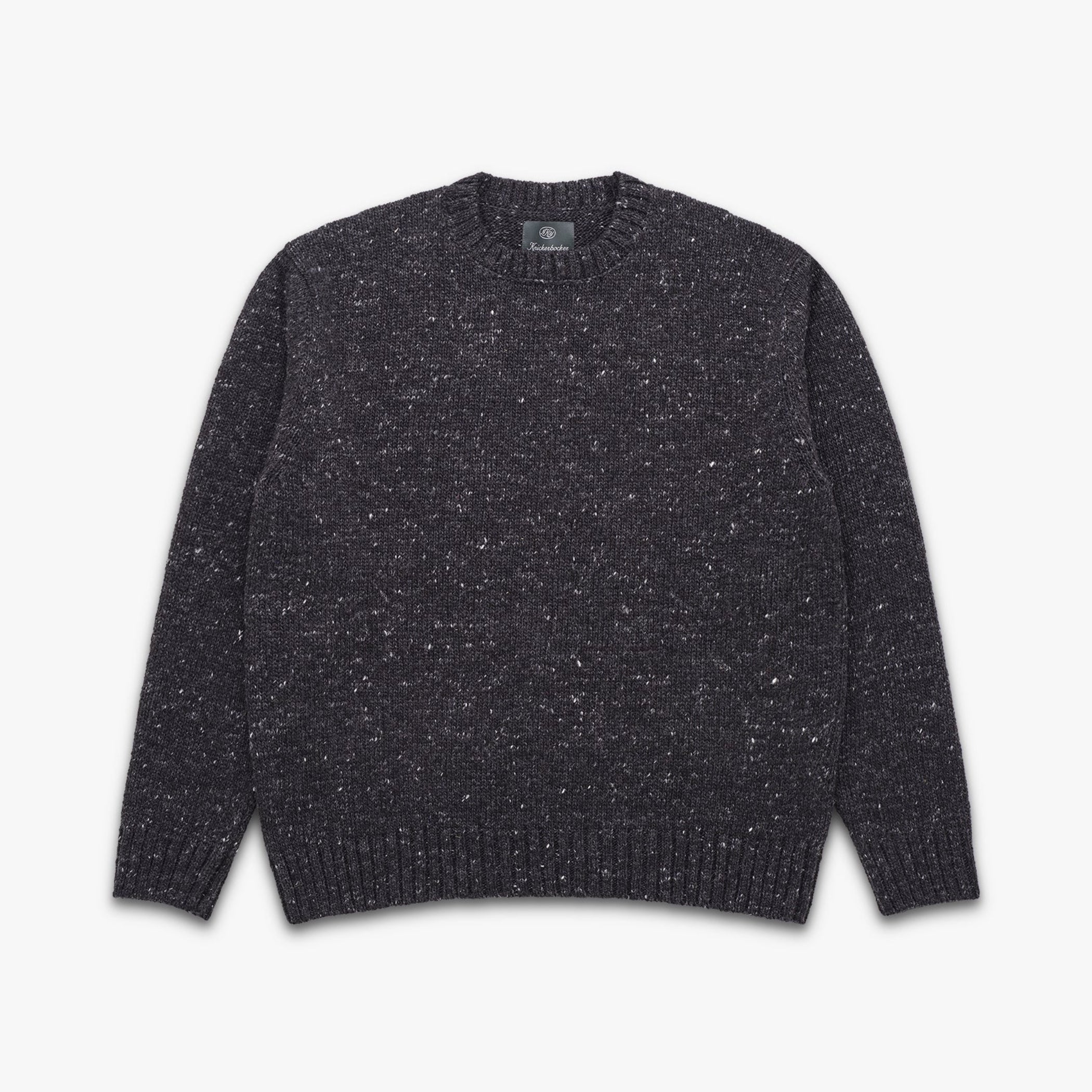 Moor Alpaca & Merino Tweed Sweater in Iron