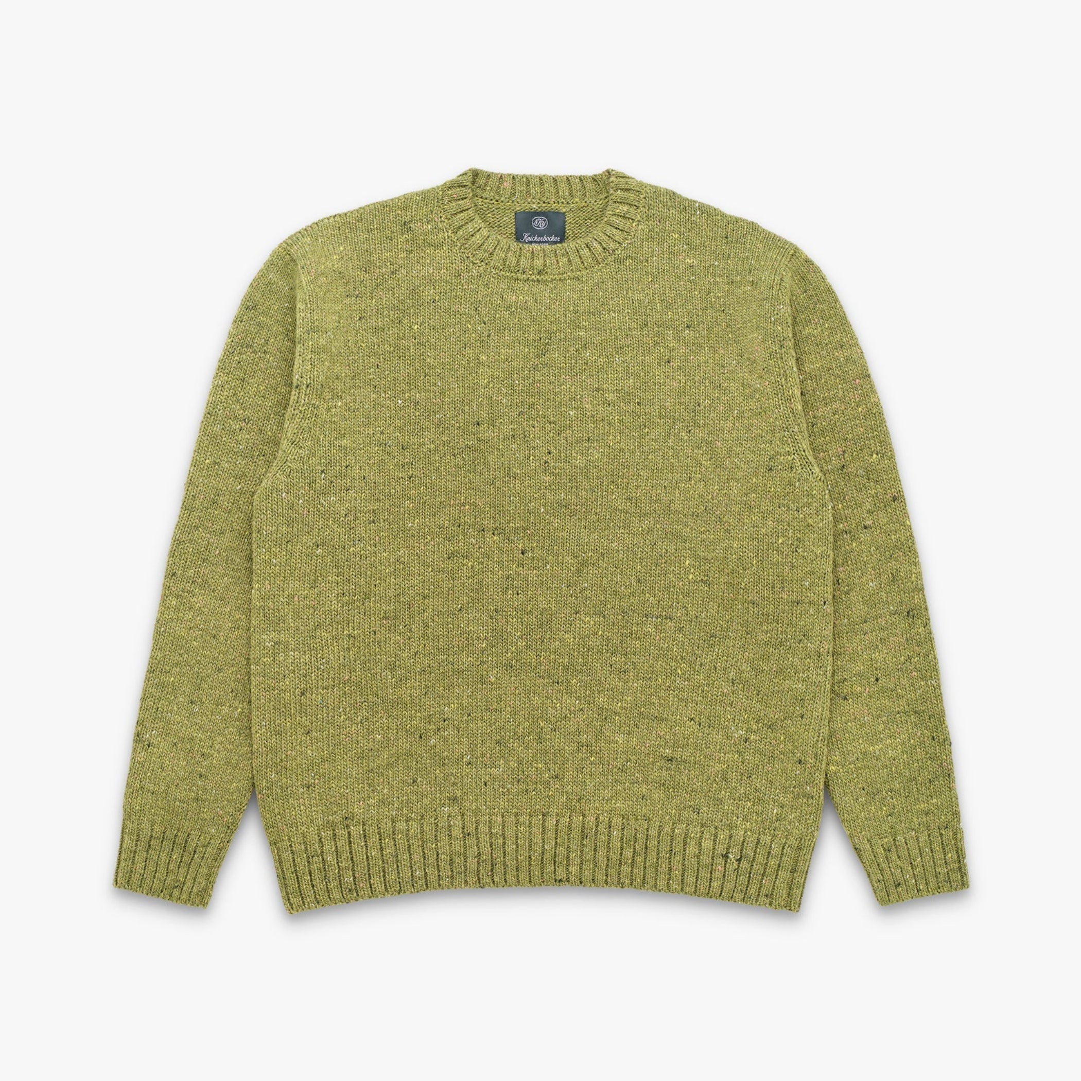 Moor Alpaca & Merino Tweed Sweater in Sprout