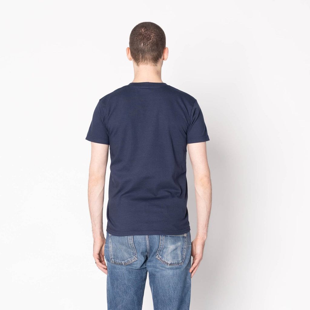 Pocket Tee in Navy Origami Poplin