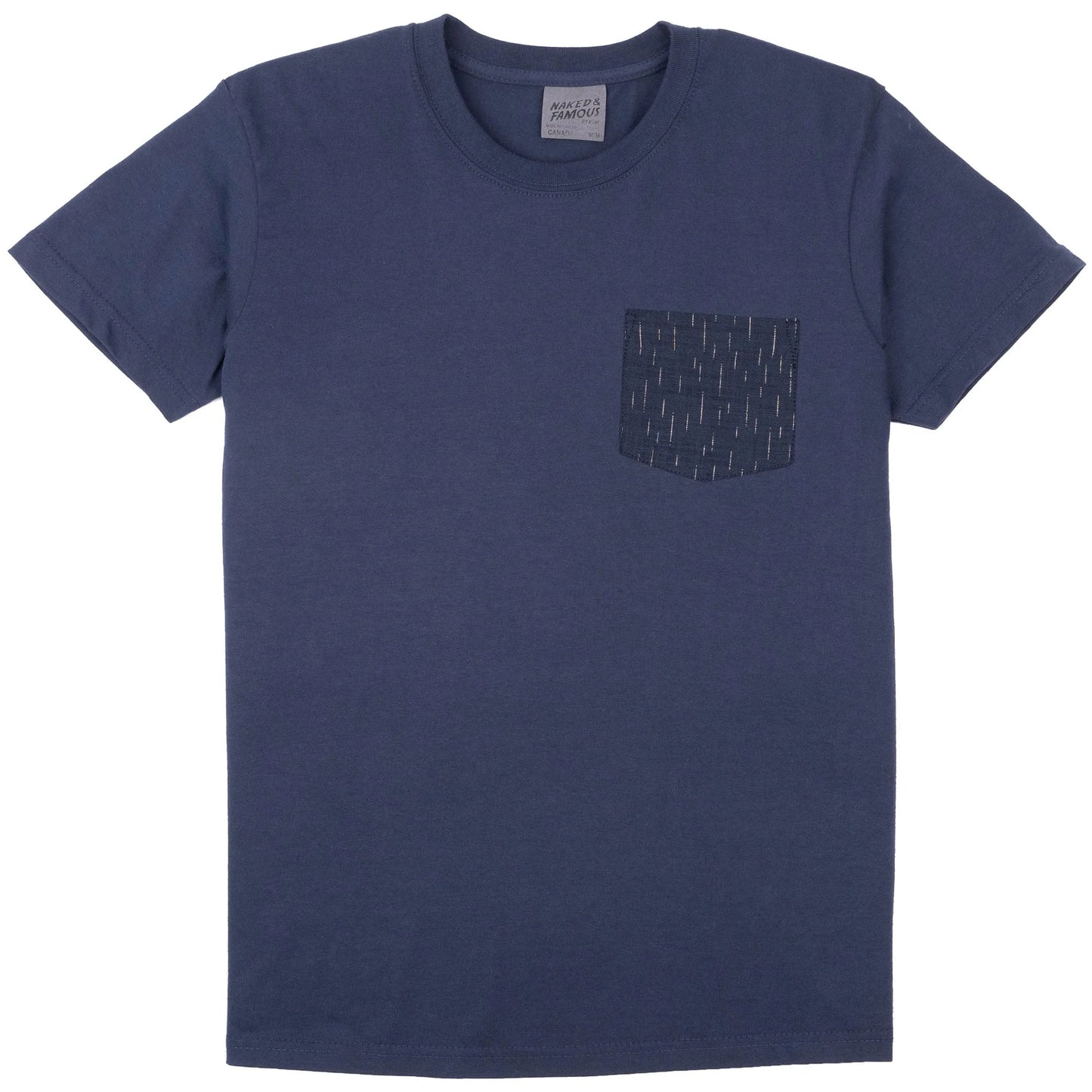 Pocket Tee in Navy Kimono Rain