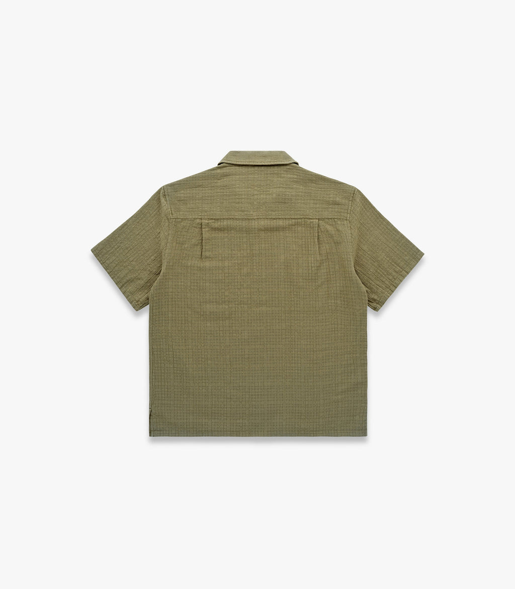 Oliveira Breeze Weave Shirt in Olive Sand