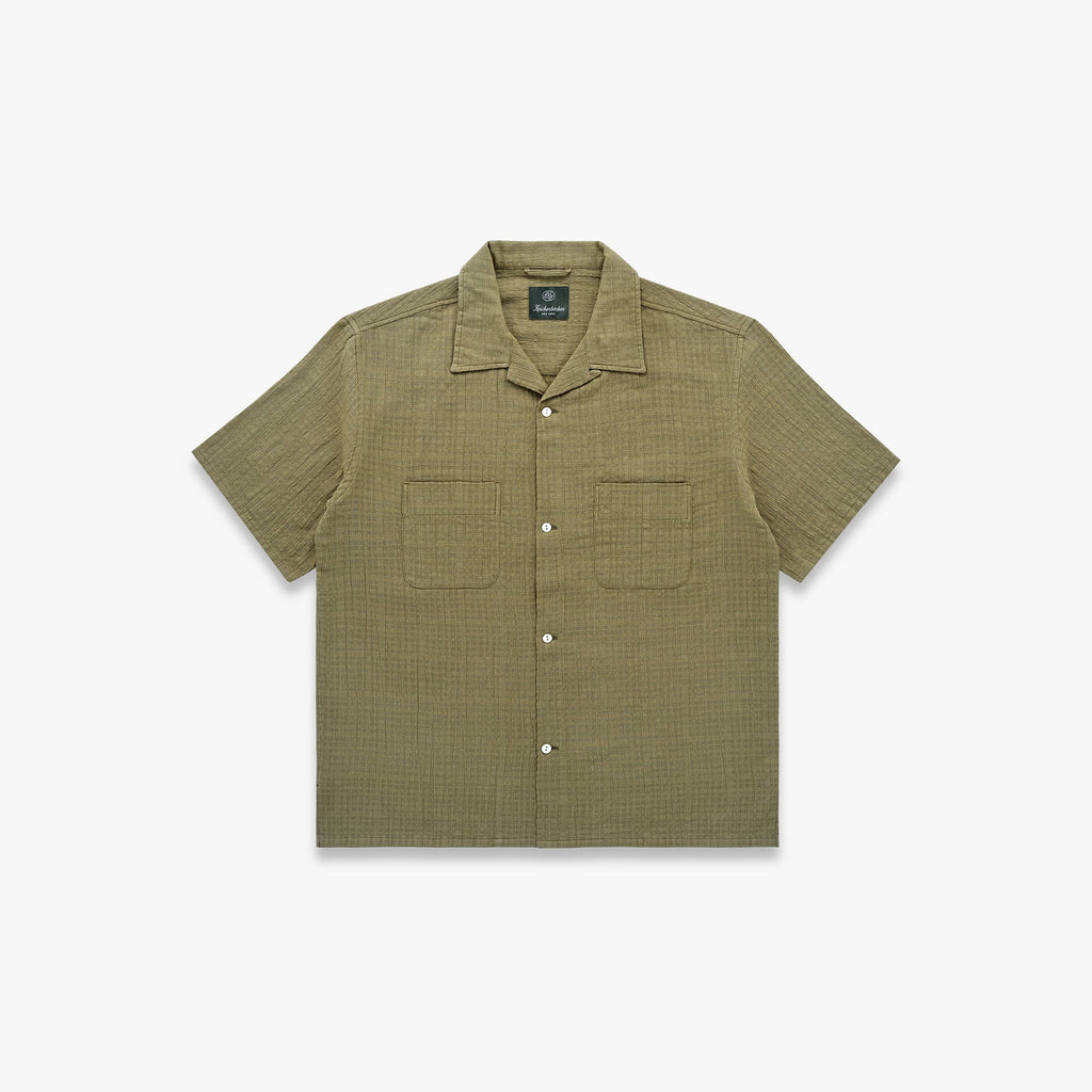 Oliveira Breeze Weave Shirt in Olive Sand