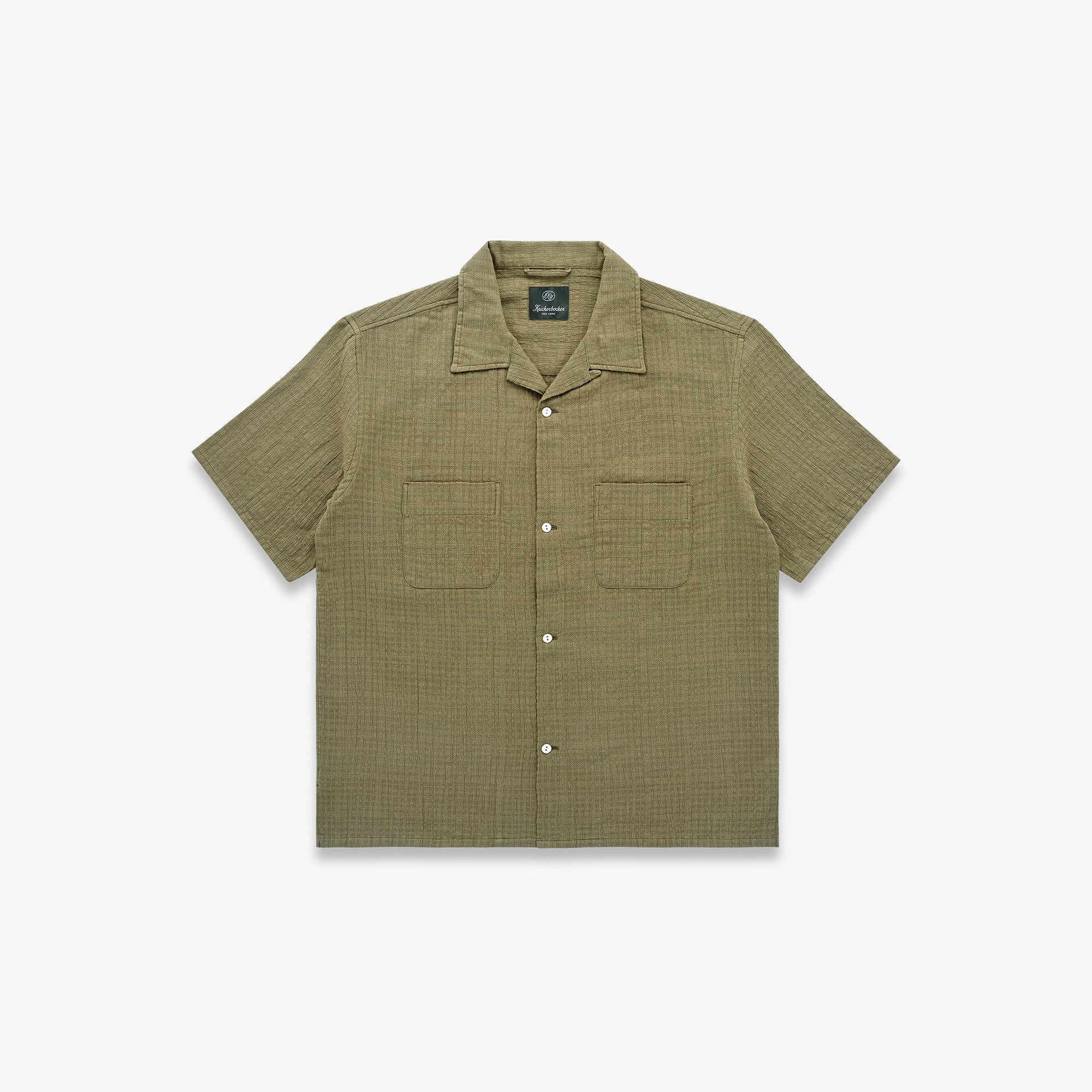 Oliveira Breeze Weave Shirt in Olive Sand