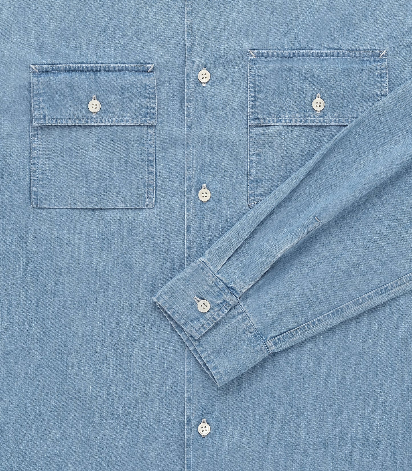 Pacific Denim Shirt in Light Wash Indigo