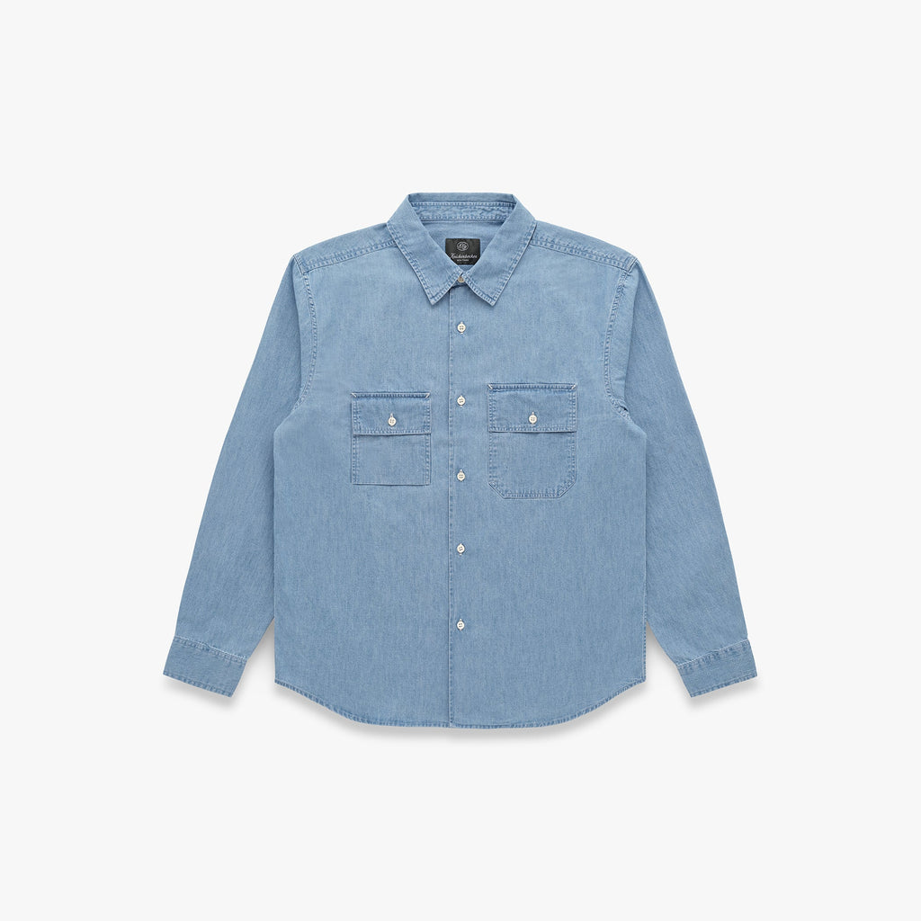 Pacific Denim Shirt in Light Wash Indigo