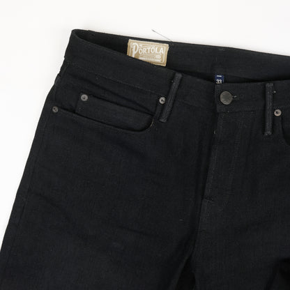 #PH-P300833 Portola in 17oz Black Slub Denim, Size 33