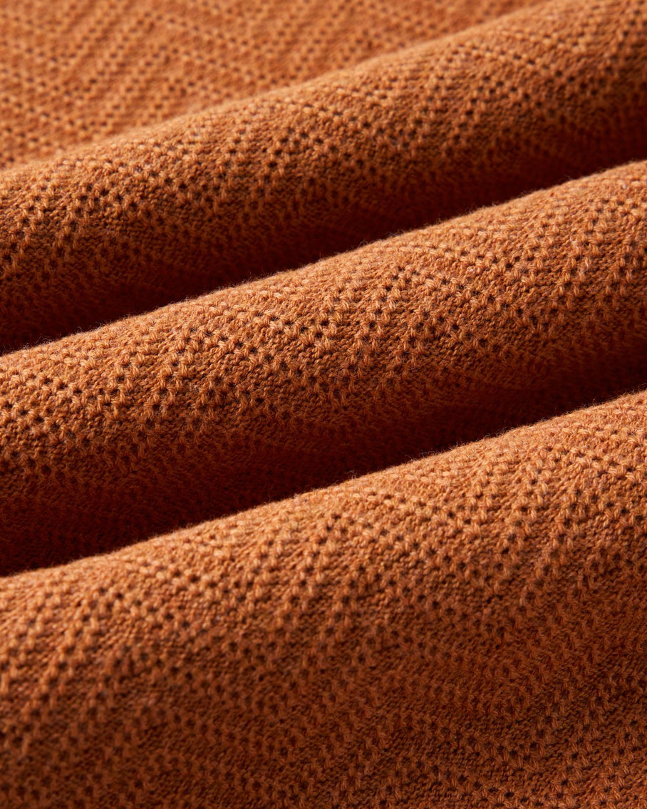 The Button Down Polo in Desert Herringbone