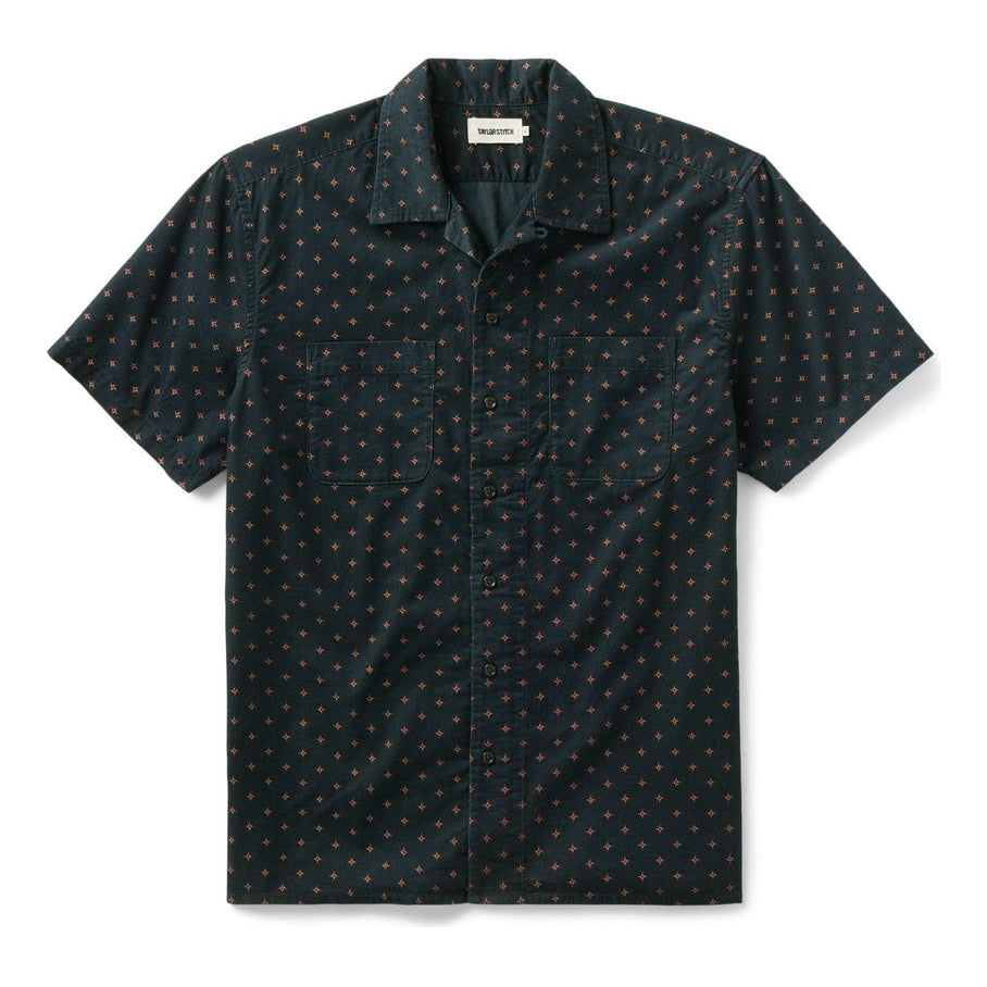 The Conrad Shirt in Navy Pigeon Foulard Pincord
