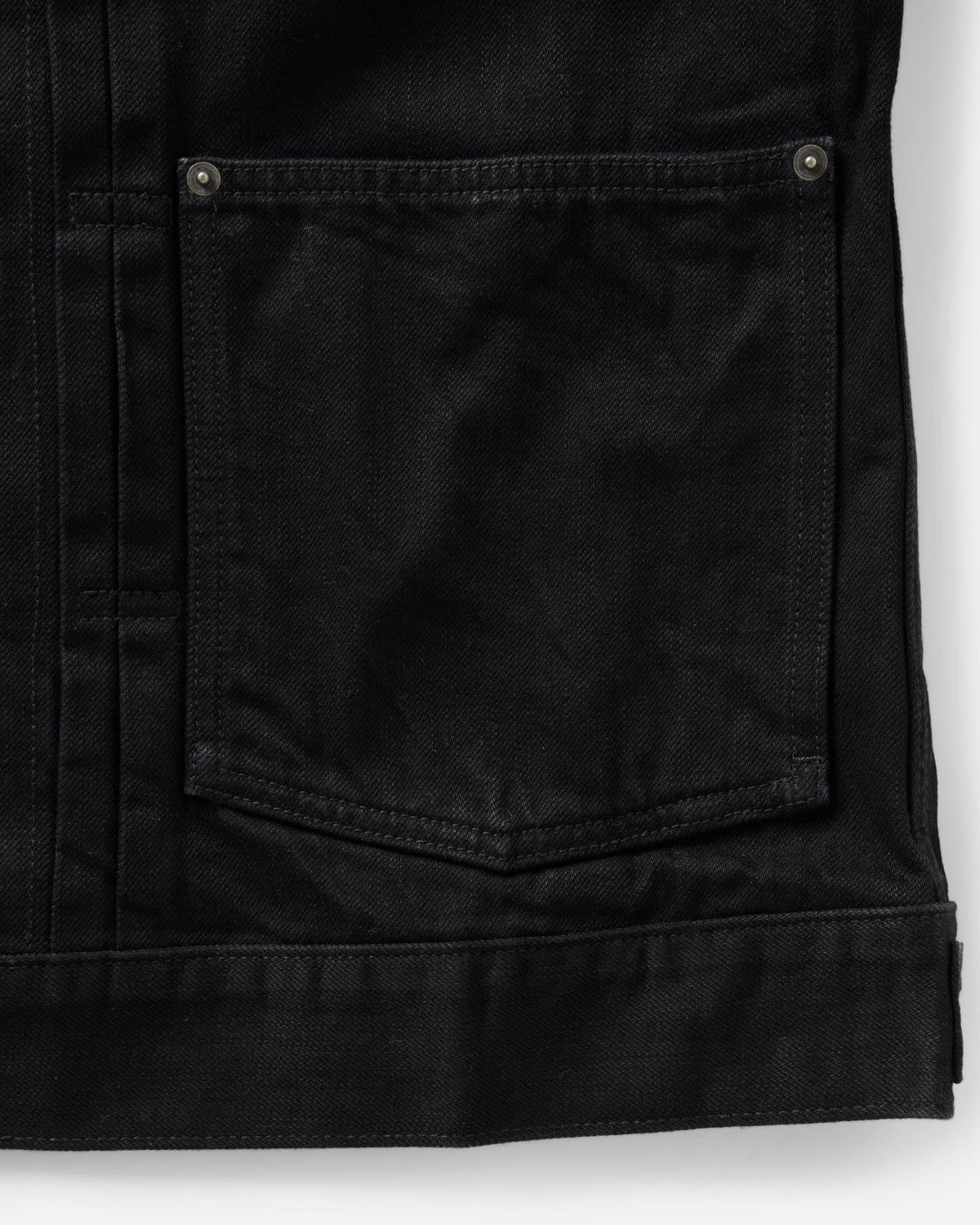 The Ryder Jacket in Rinsed Black Organic Selvedge