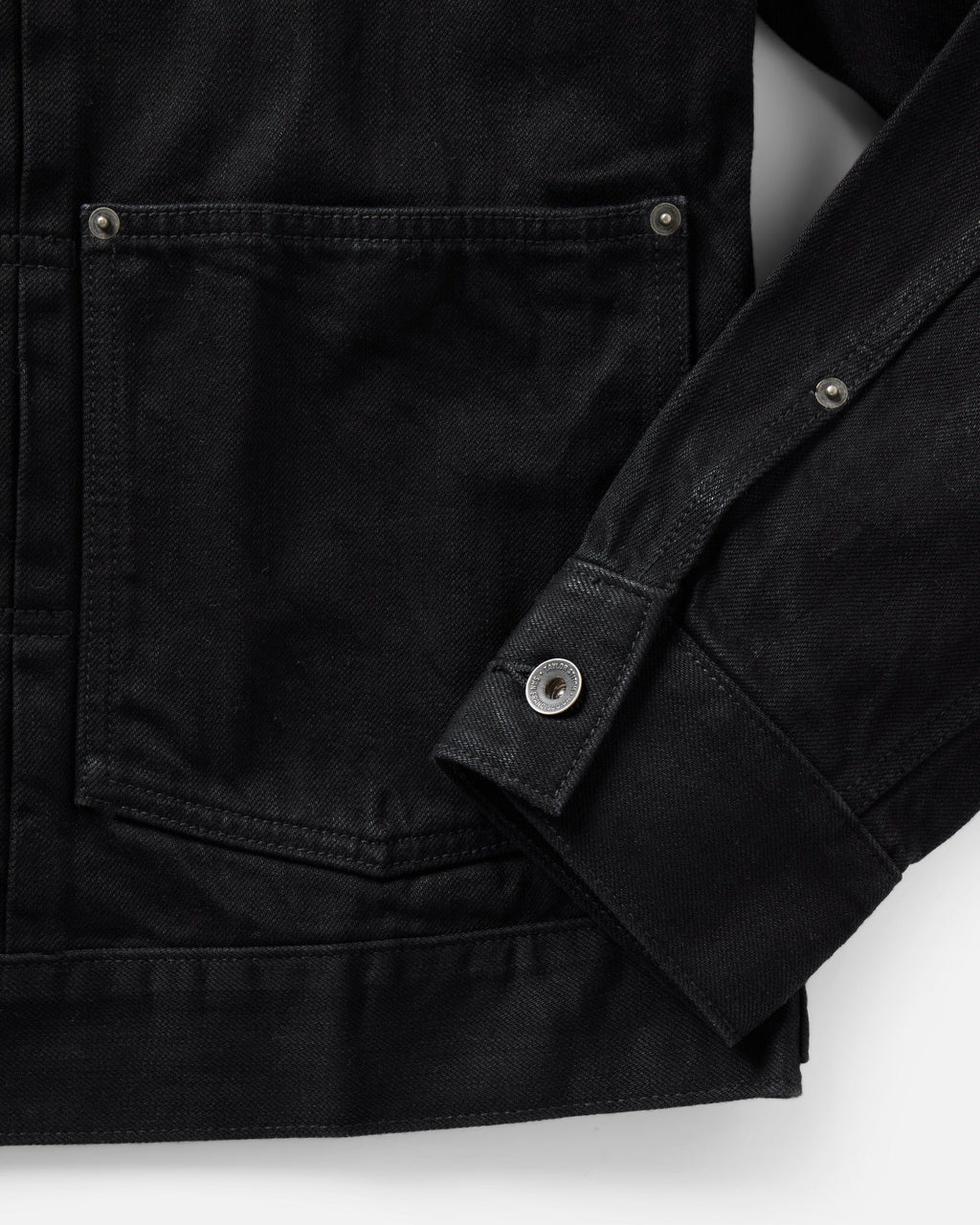 The Ryder Jacket in Rinsed Black Organic Selvedge