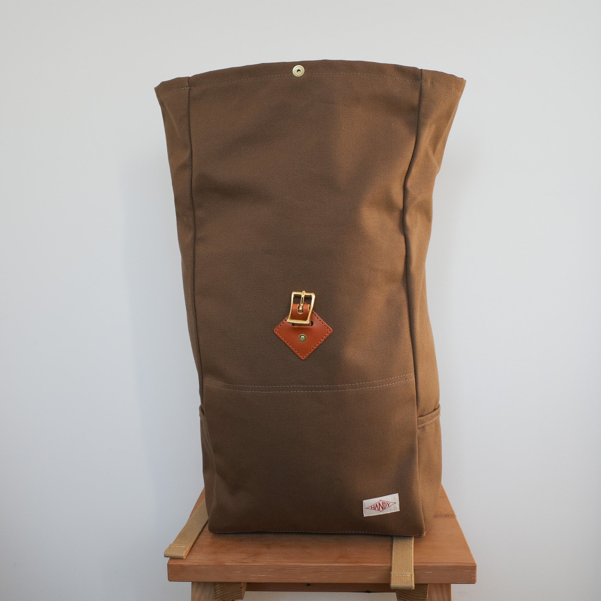 Roll-Top Backpack in Dry Wax Twill