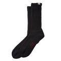 Everyday Cotton Cashmere Loose Pile Crew Socks in Black