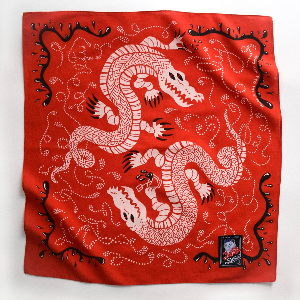Hidden Message Bandana in Cardinal