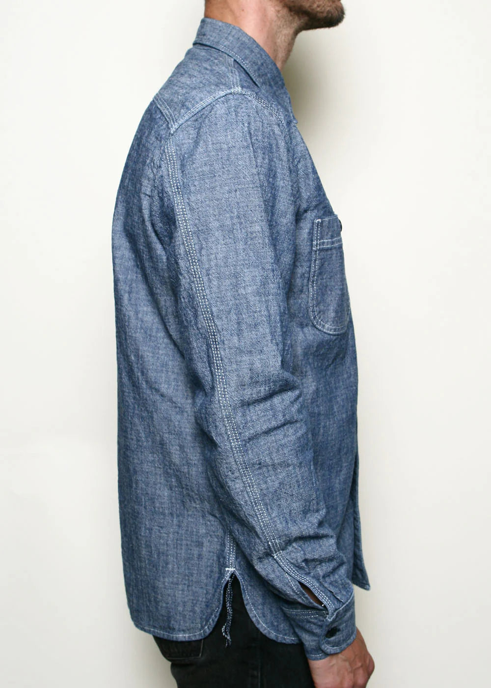 Work Shirt in Rinsed Indigo Chambray