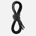 Flat Waxed Boot Laces in Black