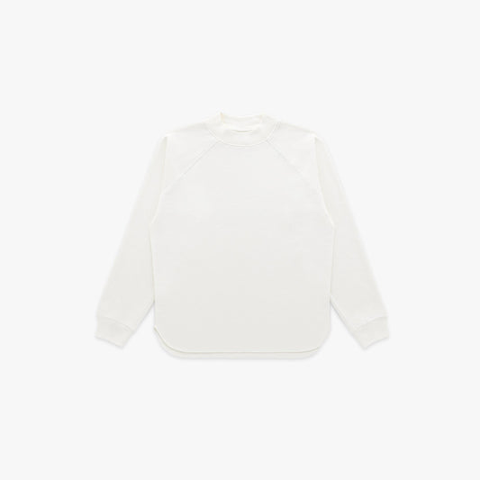 Raglan Mock Neck Thermal in Milk