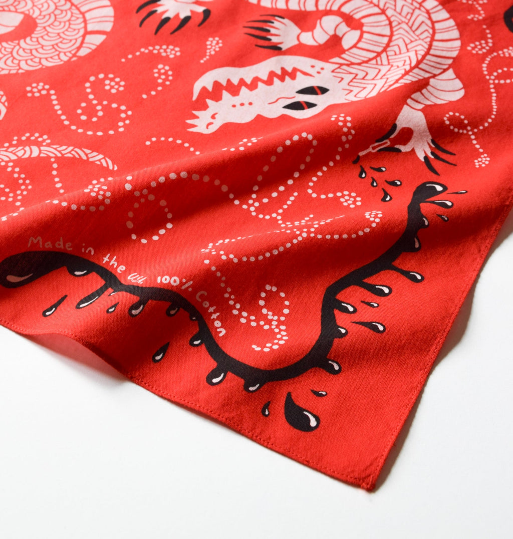 Hidden Message Bandana in Cardinal