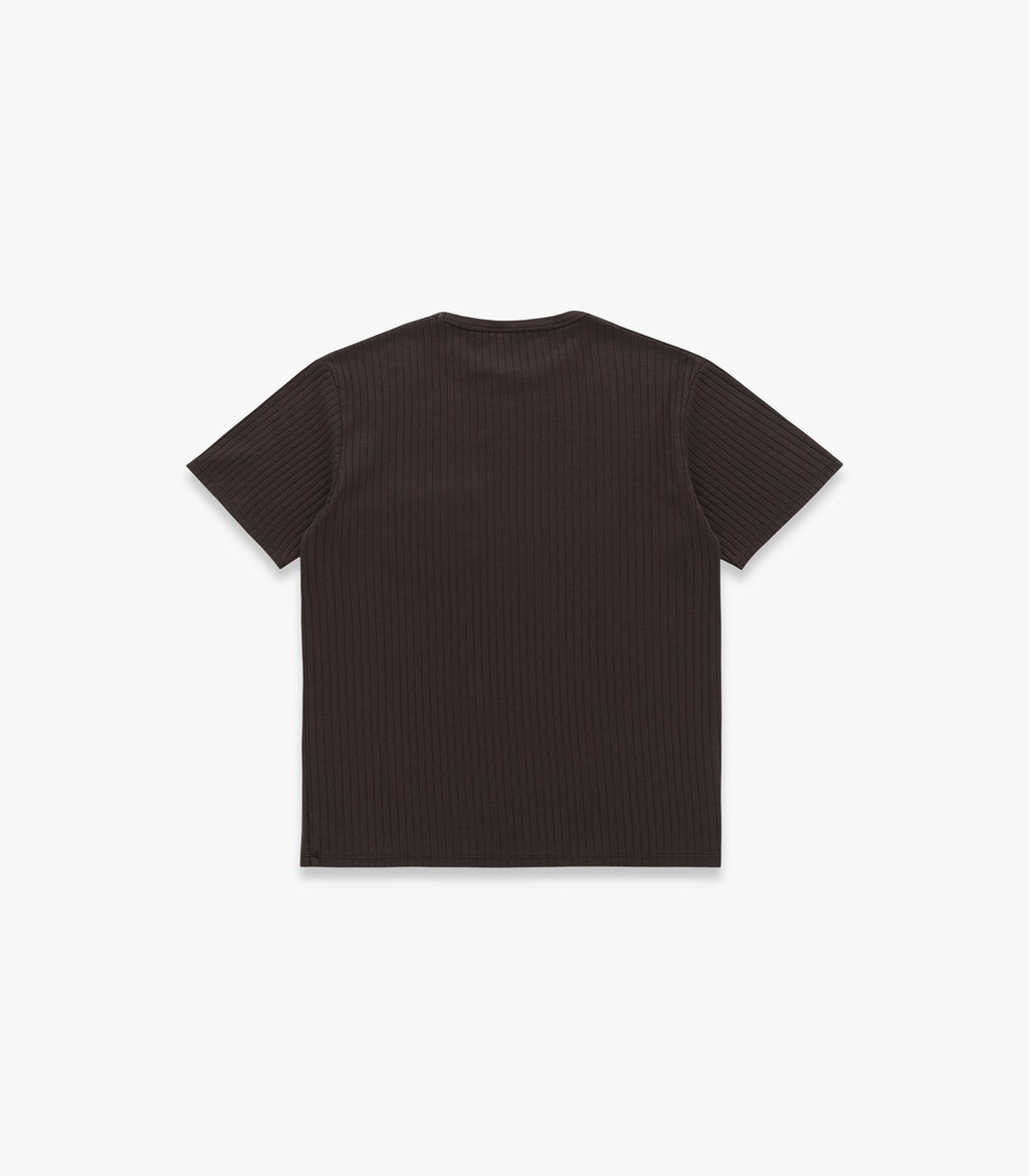 Rib Pocket T-Shirt in Brown