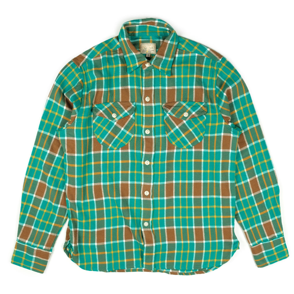 Washed Flannel Workshirt in Riverbend