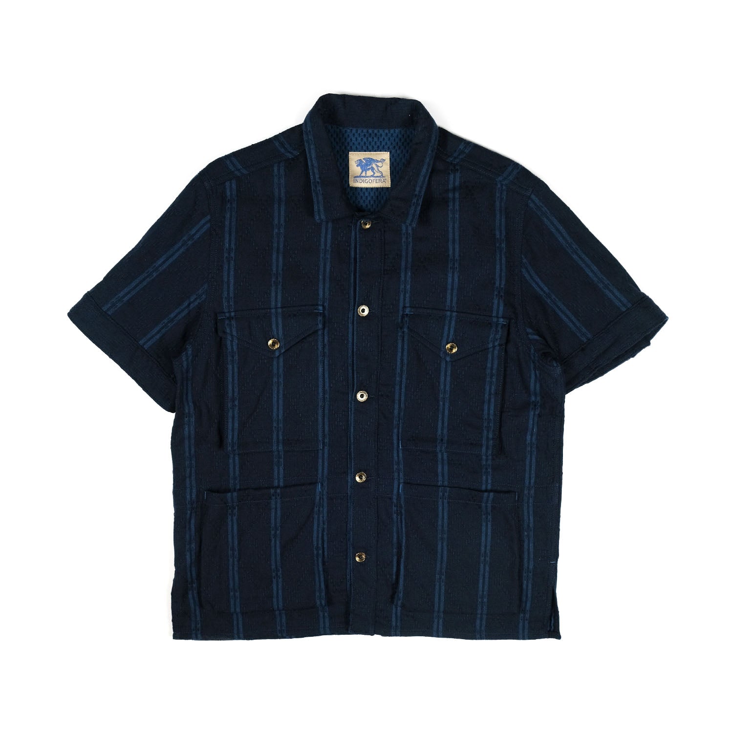 Rivera in Indigo Sashiko Stripe