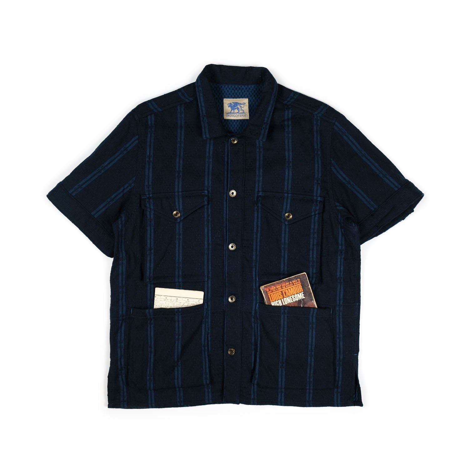 Rivera in Indigo Sashiko Stripe