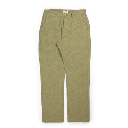 Rustic Plainweave Flat Front Chino in Olive