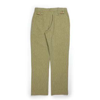 Rustic Plainweave Flat Front Chino in Olive