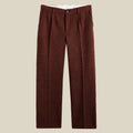 Single Pleat Herringbone Trousers in Terroir