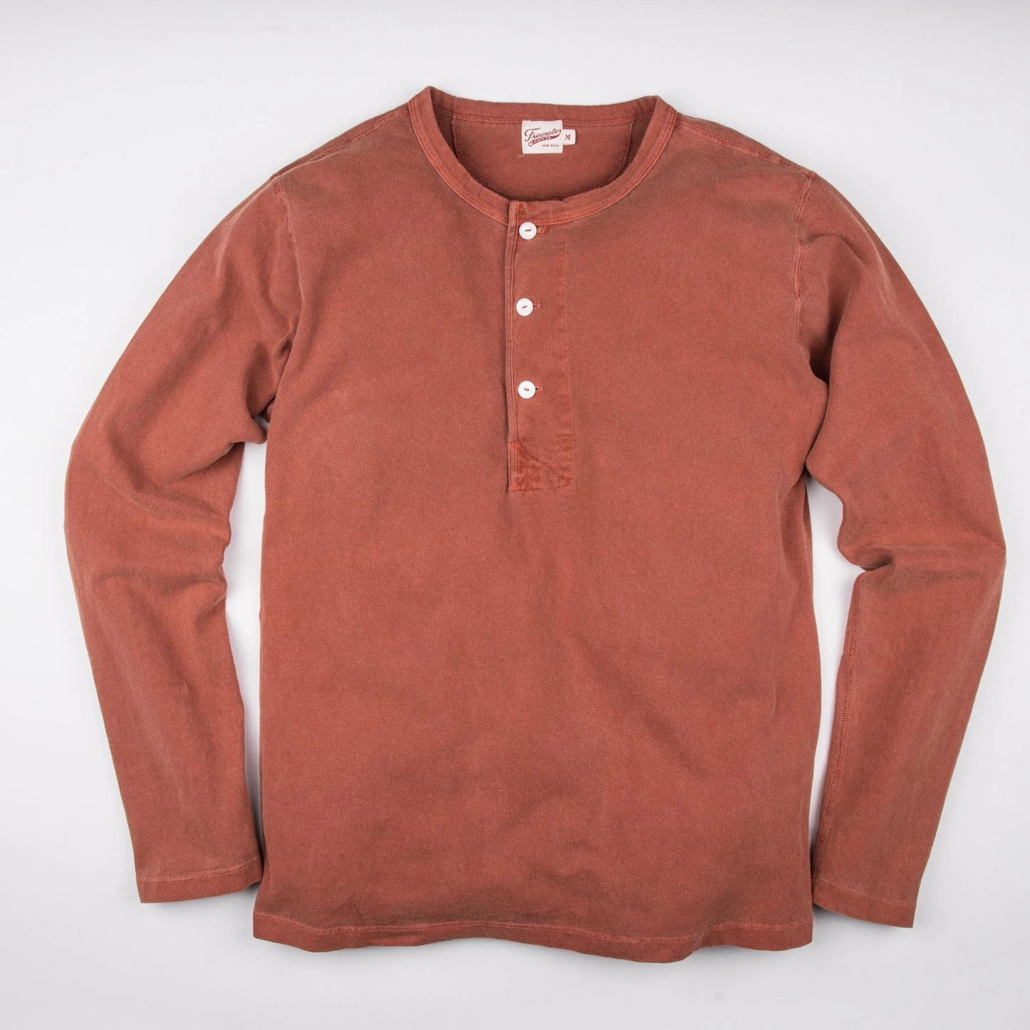 #PH-P1094M 13 Ounce Henley in Rust