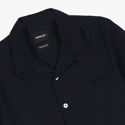 Cocktail Shirt in Navy Japanese Seersucker