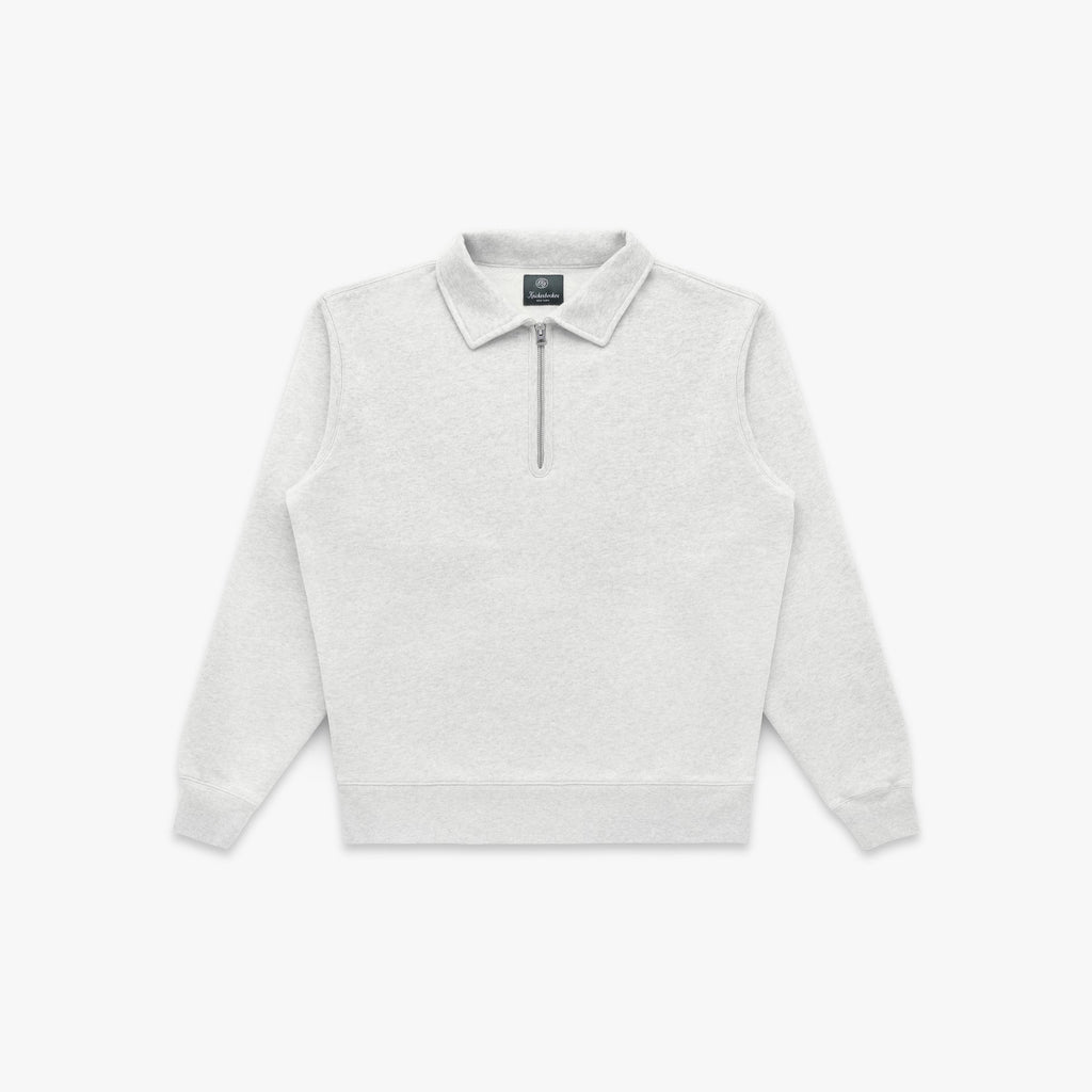 Stadium Loft Knit Quarter Zip in Oat Grey