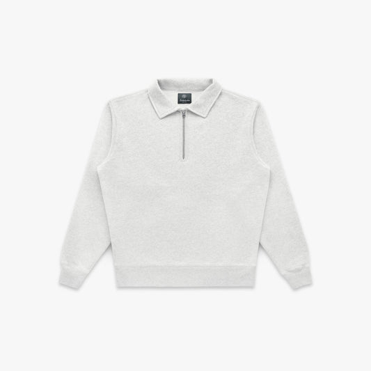 Stadium Loft Knit Quarter Zip in Oat Grey
