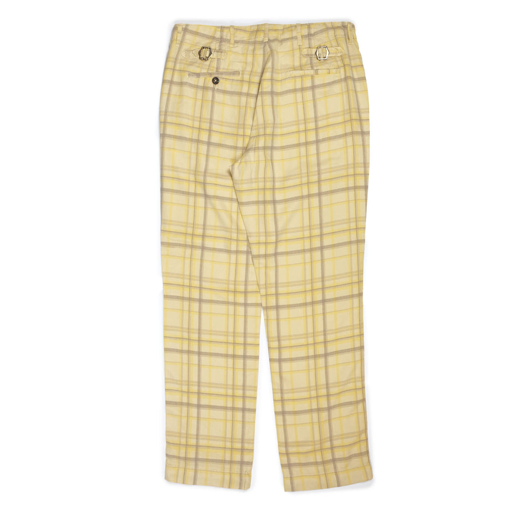 Printed Corral Plaid Chinos in Sunflower