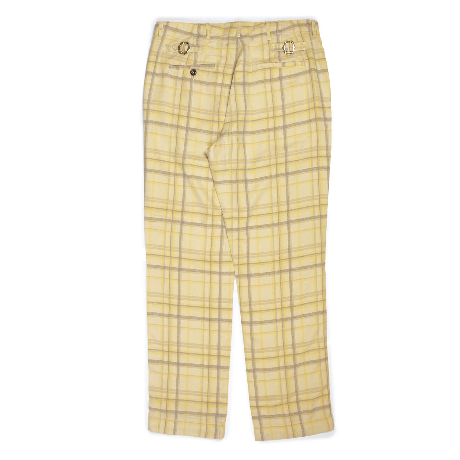 Printed Corral Plaid Chinos in Sunflower